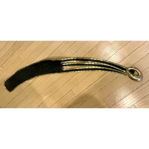 Vintage 80s Style Black and Gold Designer Belt